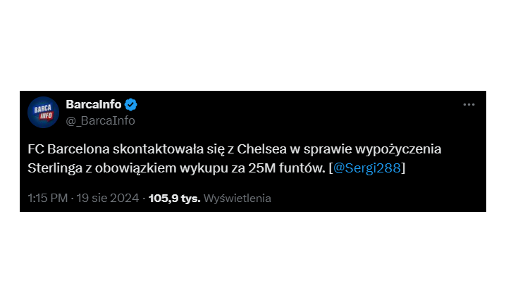 HIT! Barca chce TEGO SKRZYDŁOWEGO Chelsea O.o